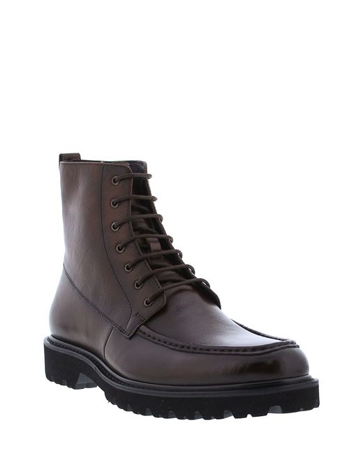 Zanzara Black Galerius Lug Sole Leather Lace-up Boot In Brown At Nordstrom Rack for men