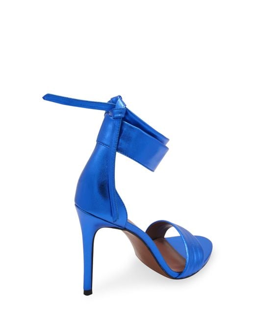 BCBGMAXAZRIA Blue Suji Ankle Wrap Sandal