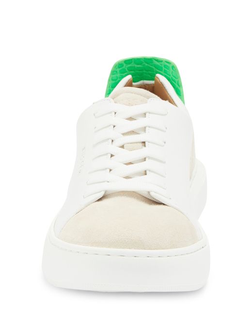 Buscemi White Uno Croc Embossed Sneaker for men