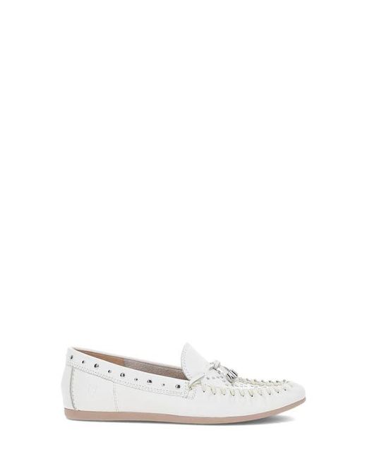 Frye White Naya Stud Loafer