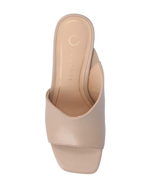 Journee Collection Natural Clementine Wedge D'Orsay Sandal