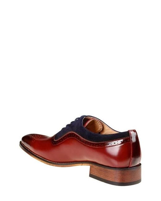 Gino Vitale Red Wingtip Oxford for men