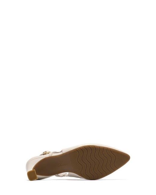 Clarks White Tammitha Slingback Pump