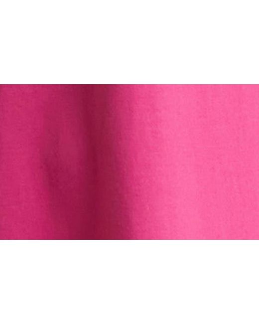 Tahari Pink A-line Stretch Cotton Midi Dress