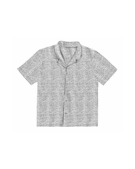 FLEECE FACTORY Gray Checkbox Short Sleeve Stretch Button-up Shirt for men