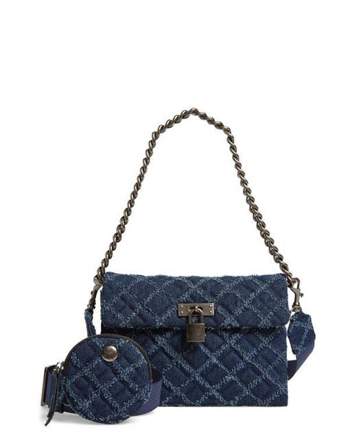 Kurt Geiger Blue Medium Brixton Lock Crossbody Bag