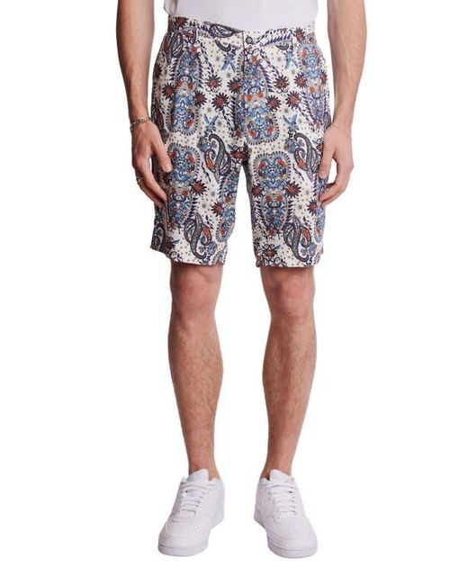 Paisley & Gray Blue Felix Slim Fit Shorts for men