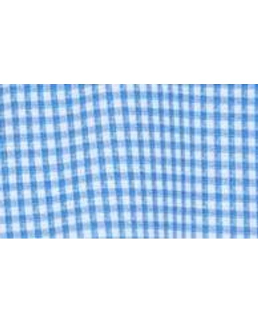 Bugatchi Blue Gingham Print Ooohcotton® Long Sleeve Button-up Shirt for men