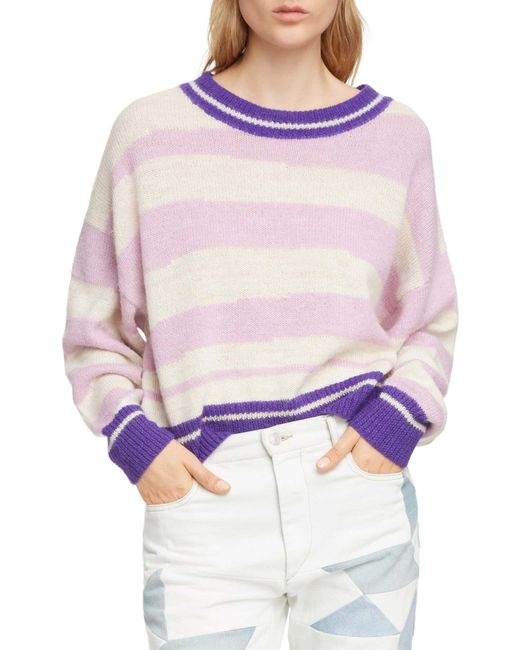 Étoile Isabel Marant Glowy Stripe Sweater in Purple - Lyst
