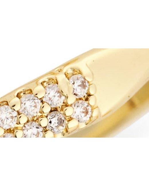 Nordstrom Rack Metallic Demi-Fine Set Of 3 Cubic Zirconia Molten Band Rings