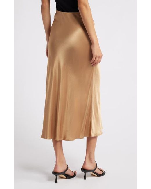 Rails Natural Anya Satin Midi Skirt