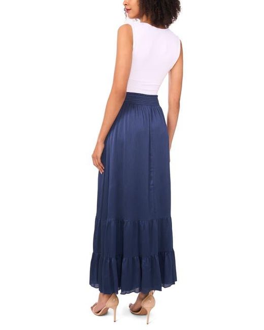 Vince Camuto Blue Tiered Maxi Skirt