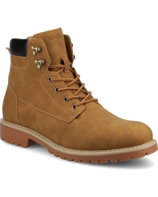 Vance Co. Brown Rogue Lace-Up Boot for men