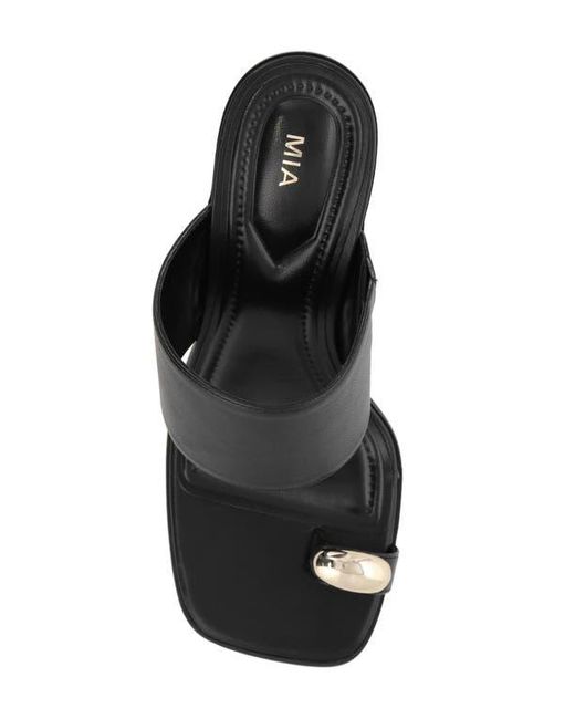 MIA Black Fawn Toe Loop Sandal