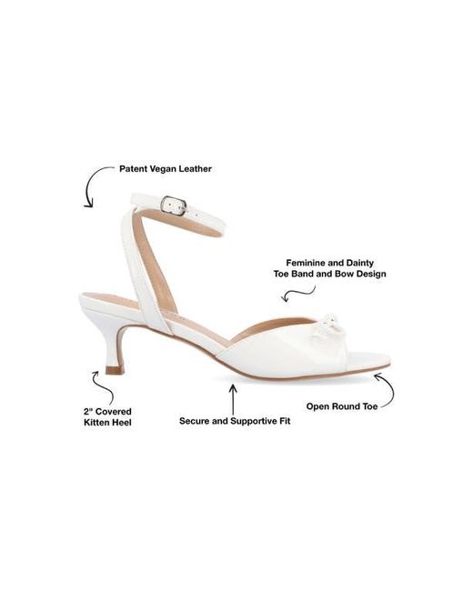 Journee Collection White Jennifer Bow Ankle Strap Sandal