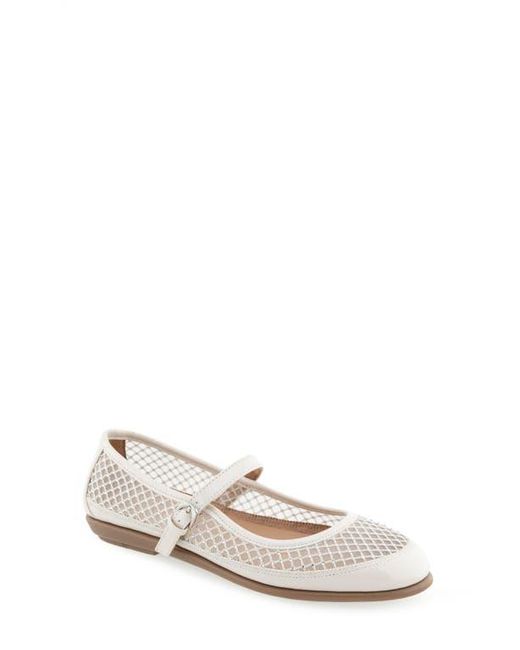 Aerosoles White Baylee Mesh Mary Jane Flat