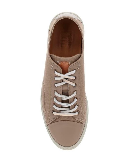 Frye Brown Astor Cap Toe Low Top Sneaker for men