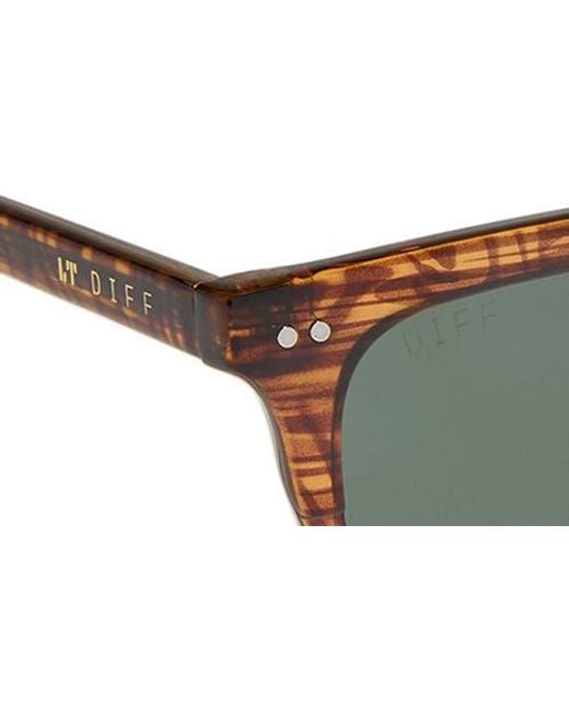 DIFF Green 53Mm Bobby Square Sunglasses for men