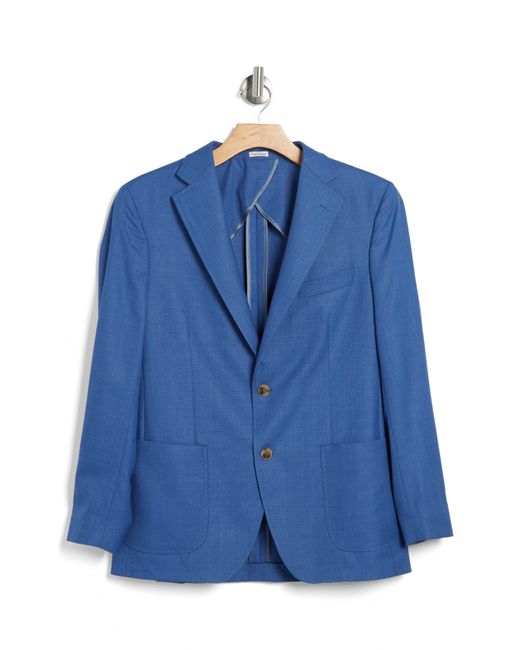 Peter Millar Blue Classic Wool Sport Coat for men