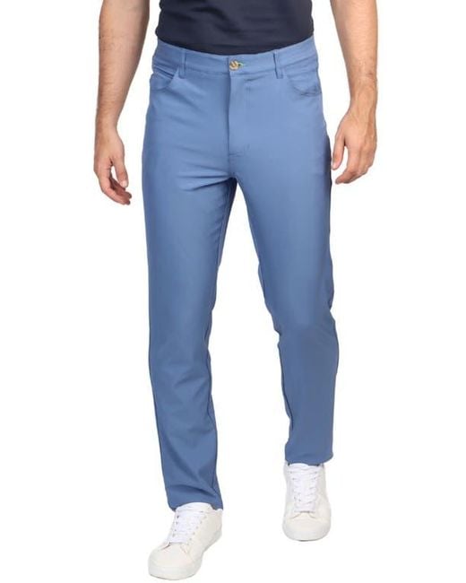 Tailorbyrd Blue Five-Pocket Performance Pants for men