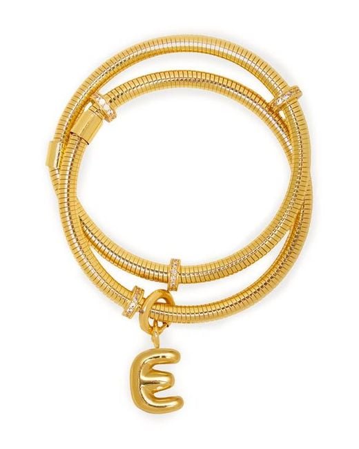 Saachi Metallic Bubble Charm Initial Bracelet