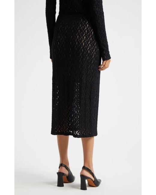 Vince Black Floral Lace Skirt