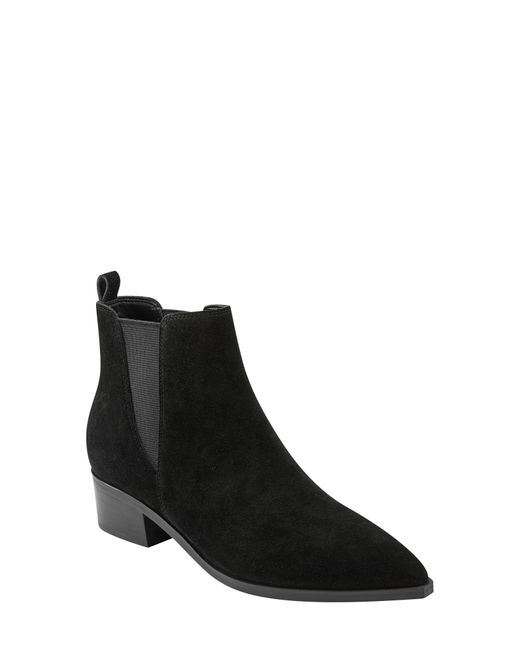 Marc Fisher Black Yikalo Leather Chelsea Bootie