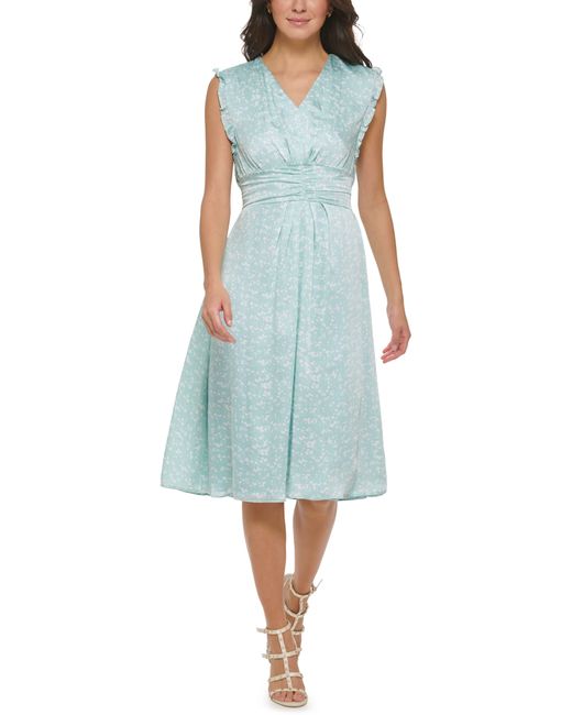 dkny ruffled midi dress