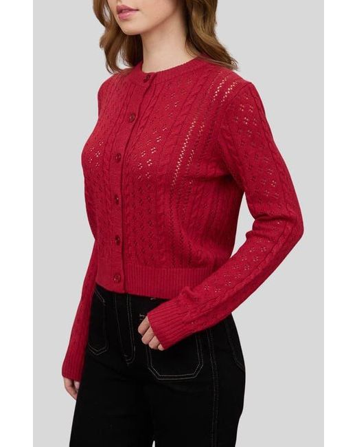 Blu Pepper Red Pointelle Cardigan