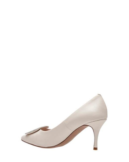Linea Paolo White Pieri Pointed Toe Pump