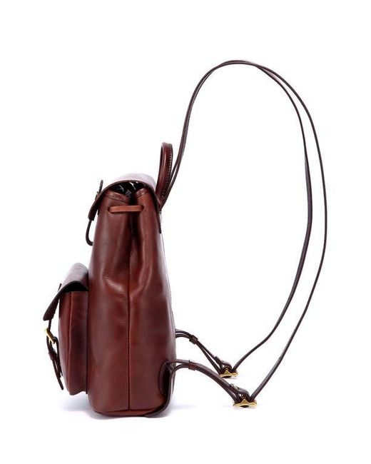 Old Trend Red Isla Small Leather Backpack