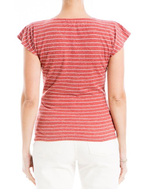 Max Studio Red Cinched T-shirt
