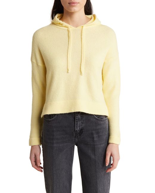 TOPSHOP Blue Boxy Crop Hooded Sweater