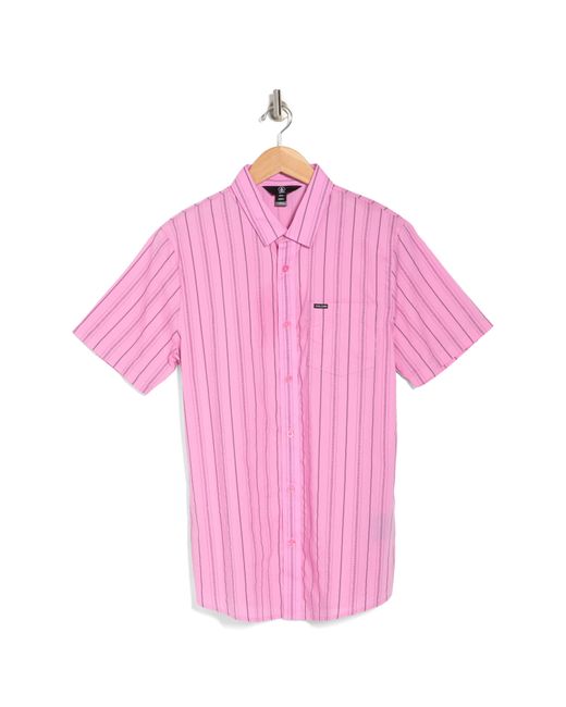 Volcom Pink Warbler Regular Fit Cotton Button-up Shirt for men