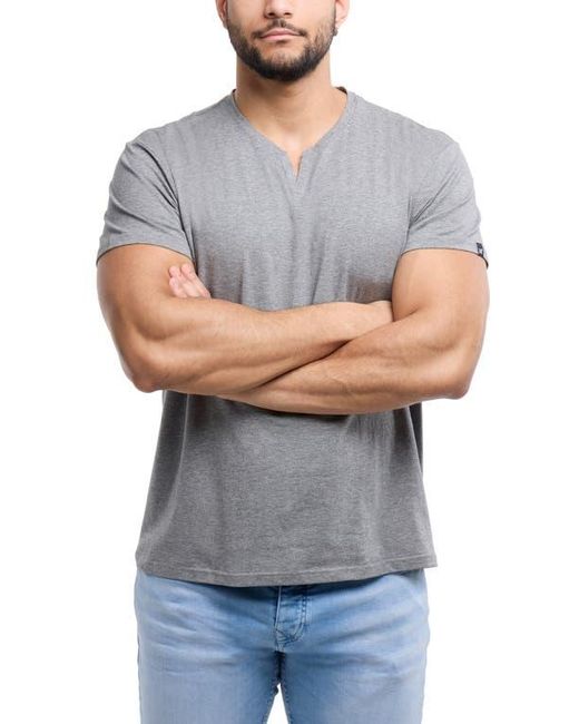 Xray Jeans Gray Split Neck T-Shirt for men