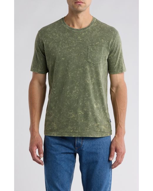 Stone Rose Green Acid Wash Pocket T-shirt for men