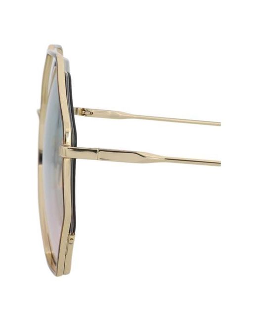 Chloé Brown Oversize Geometric Sunglasses