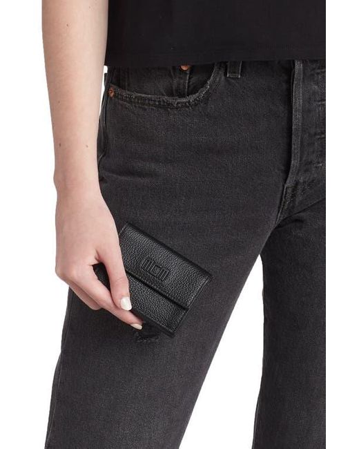 MCM Black Tech Trifold Flap Wallet