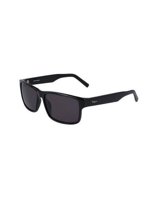 Ferragamo Blue 58Mm Rectangle Sunglasses for men