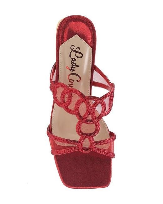 Lady Couture Pink Fab Rhinestone Slide Flat