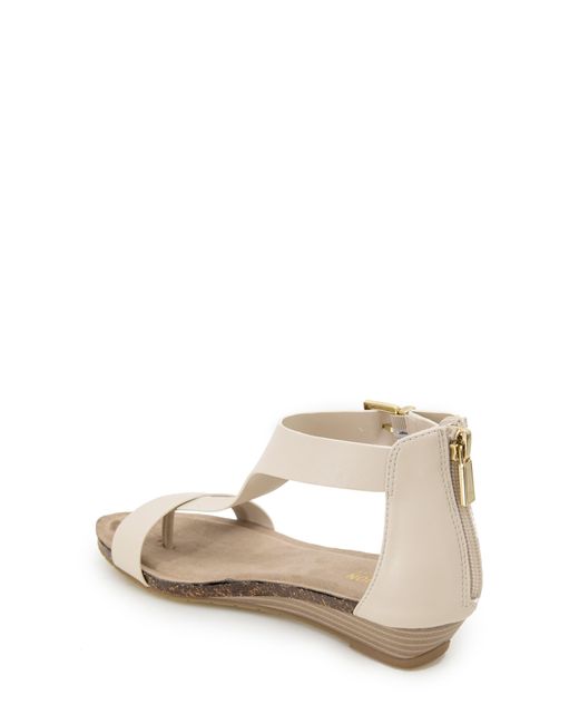 Kenneth Cole White Great Gal T-strap Sandal
