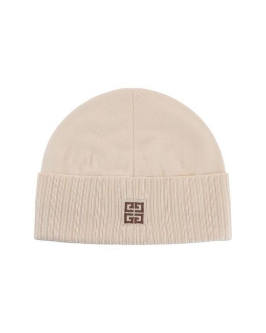 Givenchy Natural Logo Wool Beanie