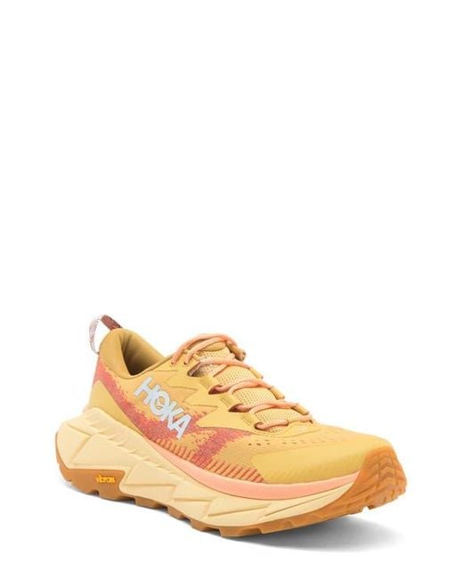 Hoka One One Yellow Skyline-Float X Hiking Sneaker for men