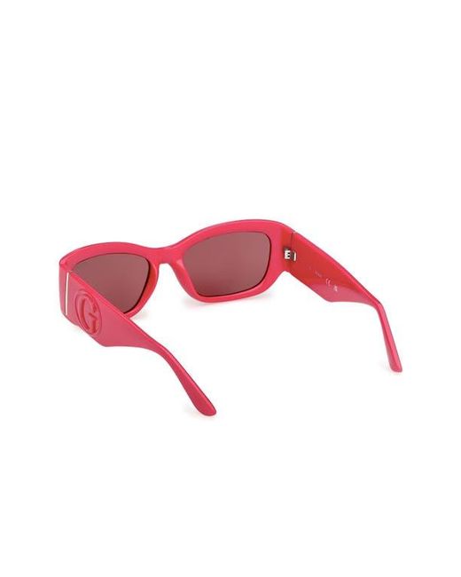 Guess Red Rectangular Sunglasses for men