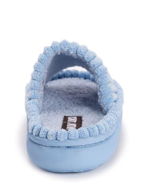 Muk Luks Blue Marsai Molly Faux Shearling Lined Slipper