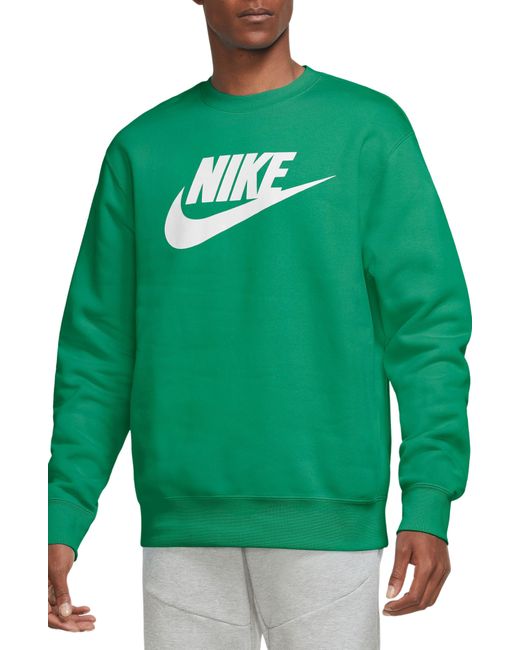 Nike Green Fleece Graphic Pullover Sweatshirt for men