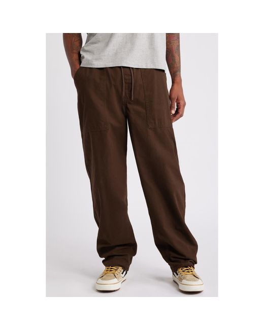 Vans Brown Easy Cotton Drawstring Pants for men
