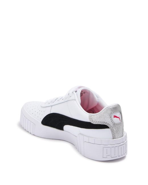 puma leather platform sneakers
