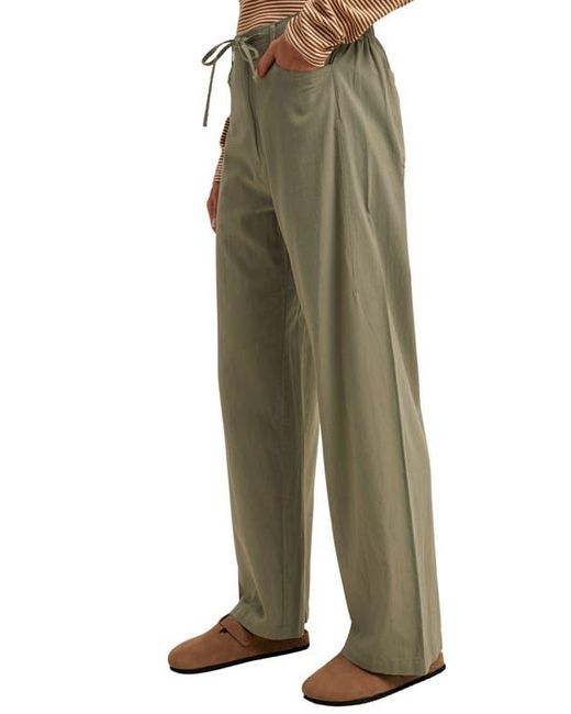 Wishlist Green Wide Leg Drawstring Pants