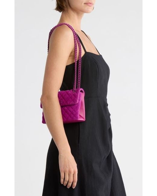 Kurt Geiger Purple Mini Brixton Lock Crossbody Bag
